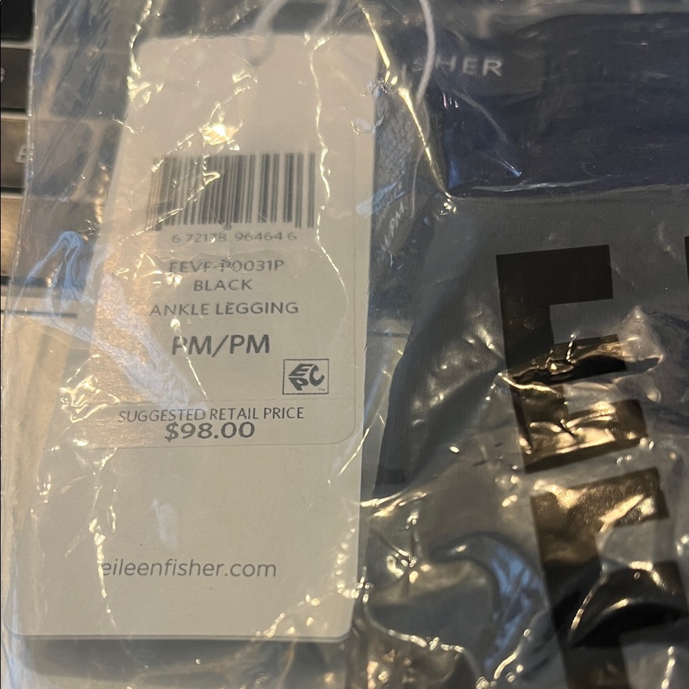 Eileen Fisher Black Ankle Legging